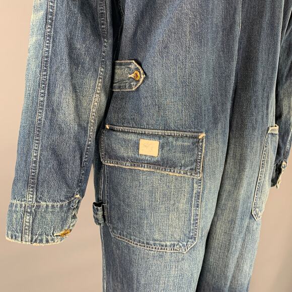 RRL by RALPH LAUREN Size XL Indigo Wash Denim Jumpsuit - Picture 4 of 5